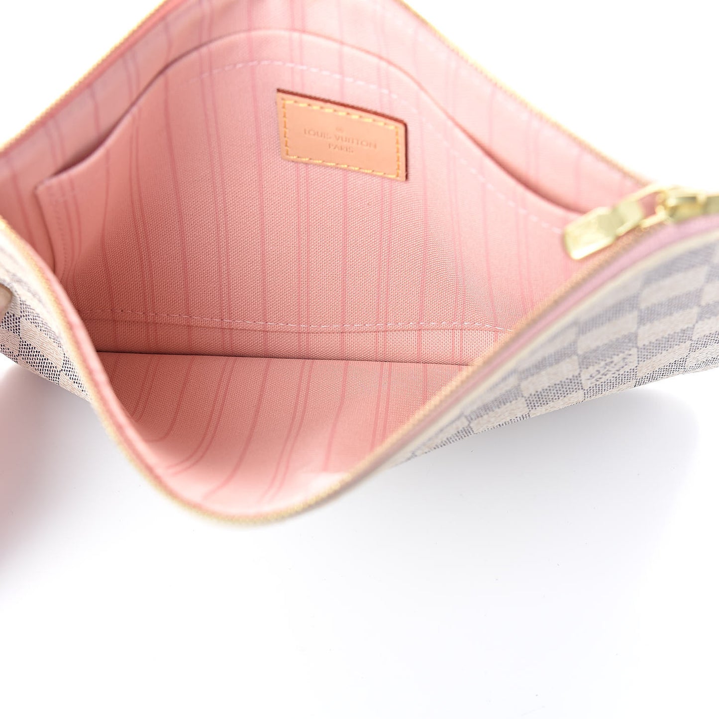 Damier Azur Neverfull MM GM Pochette Rose Ballerine