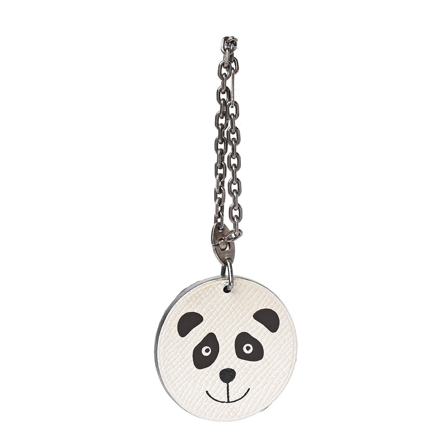 Epsom Panda Key Chain Bag Charm Black White