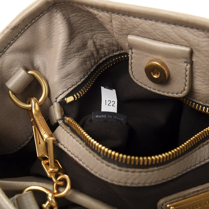 Miu Miu Vitello Lux Large Tote Alluminio 7 of 13