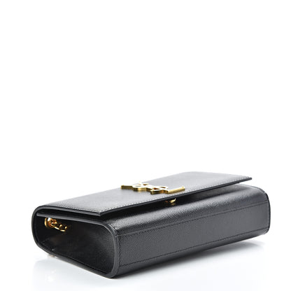 Saint Laurent Grain De Poudre Small Monogram Kate Satchel Black 3 of 12