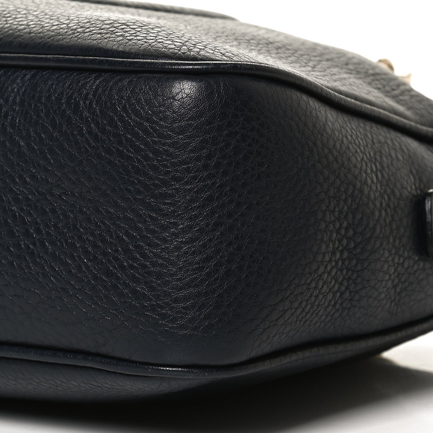 Pebbled Calfskin Small Soho Bowler Blue