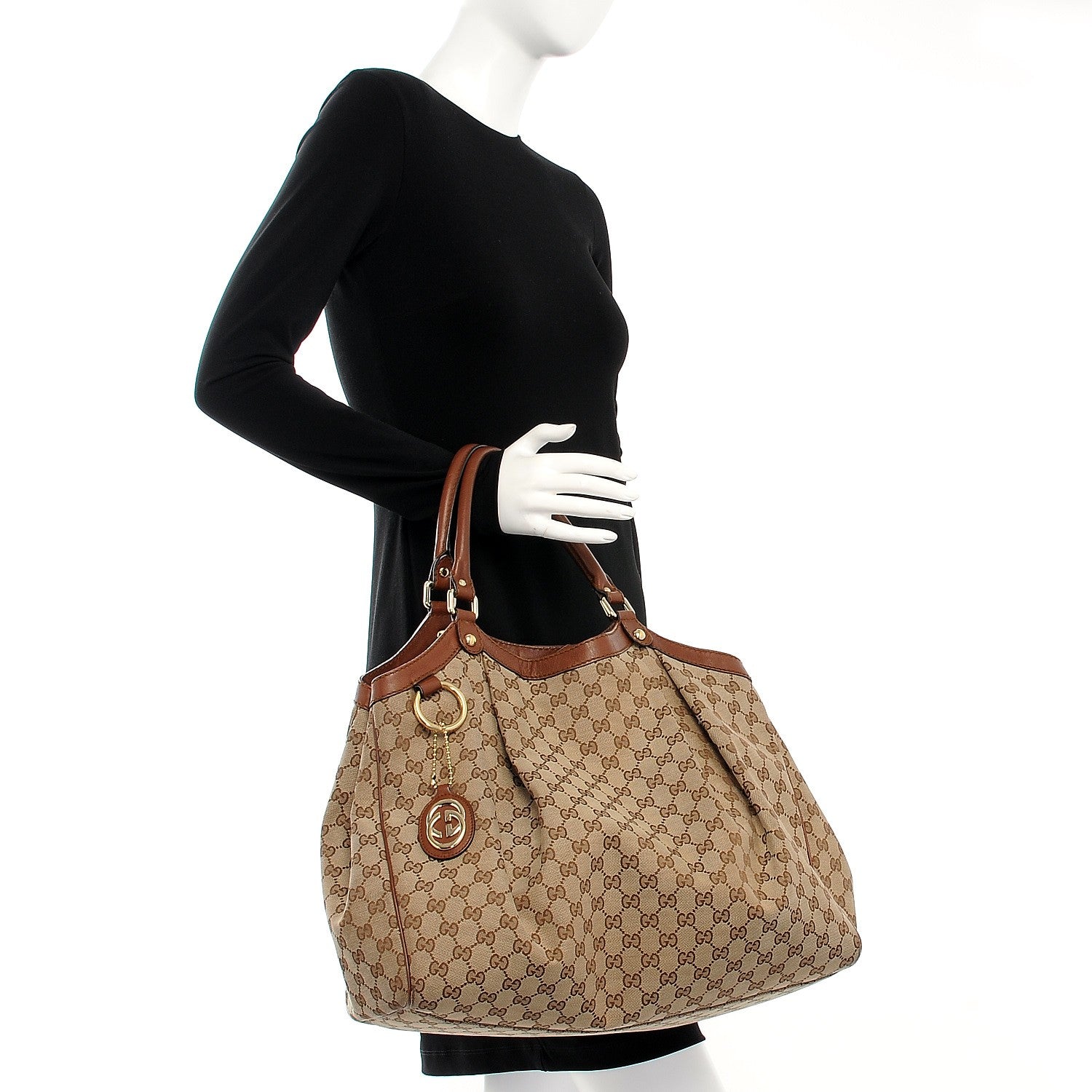 Gucci Monogram Large Sukey Tote Brown 2 of 19