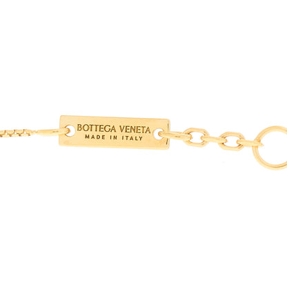 Bottega Veneta 18K Yellow Gold Sterling Silver Enamel Drop Pendant Necklace Green 5 of 6