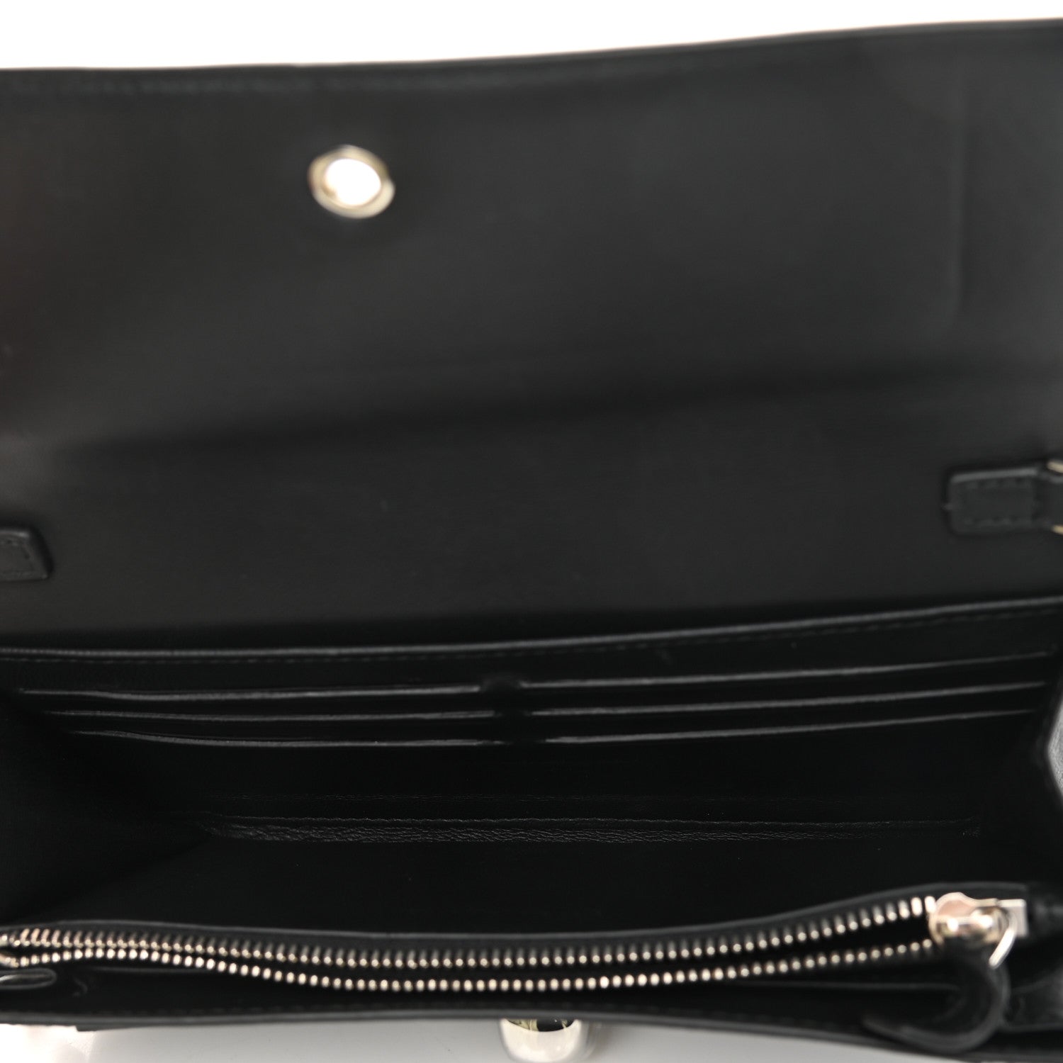 Alexander McQueen Pebbled Calfskin Skull Wallet on Chain Black 5 of 10