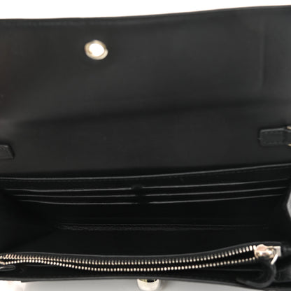 Alexander McQueen Pebbled Calfskin Skull Wallet on Chain Black 5 of 10