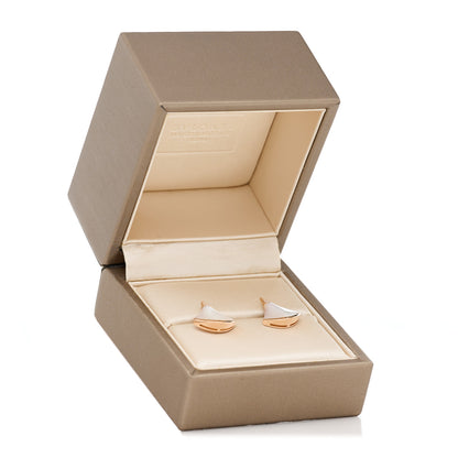 Bulgari 18K Rose Gold Diamond Mother of Pearl Divas' Dream Stud Earrings 5 of 5
