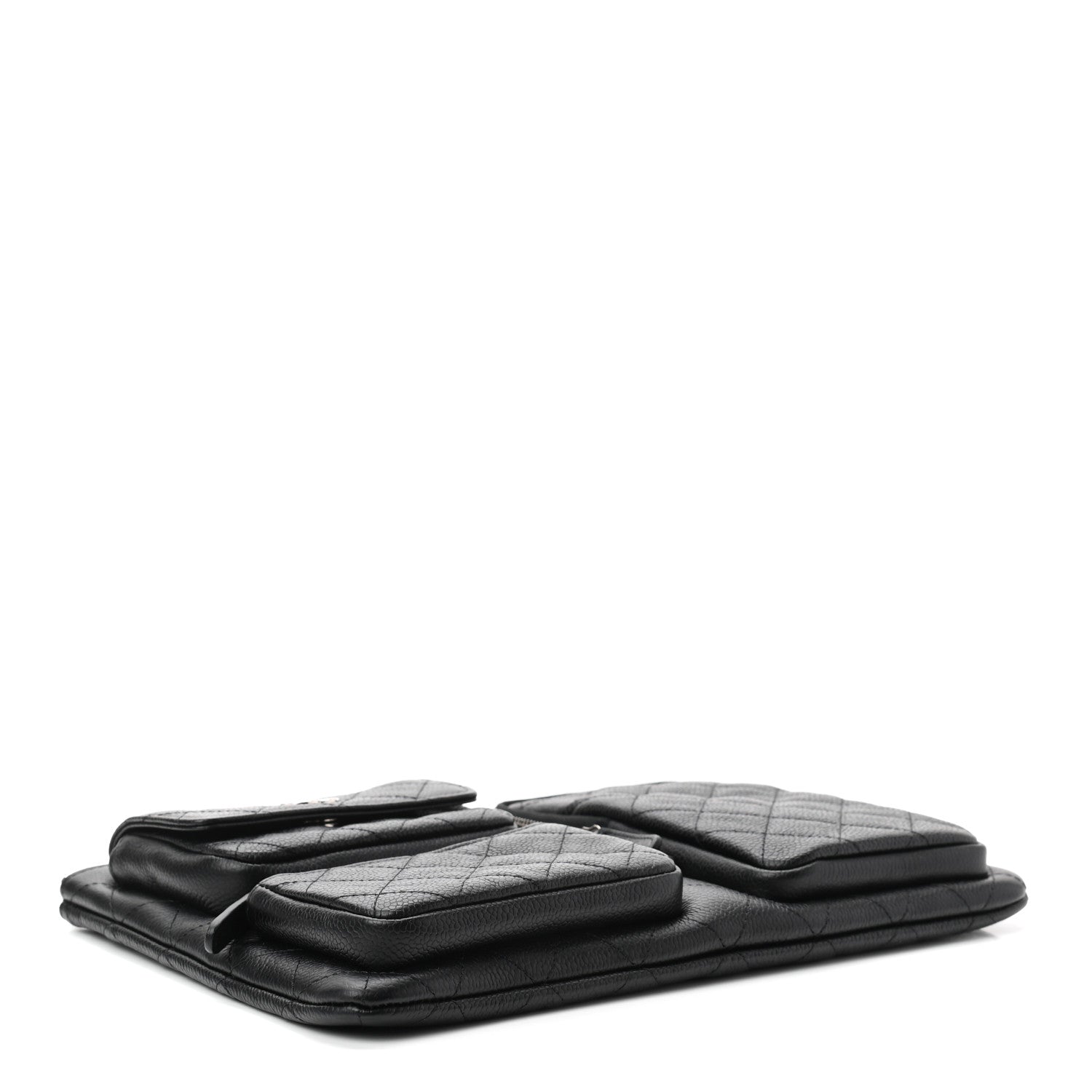 Chanel Caviar Quilted Zipped Multi Pouch Black 4 of 7