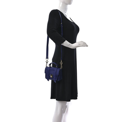 Proenza Schouler Lambskin Micro PS1 Satchel Sapphire 2 of 9