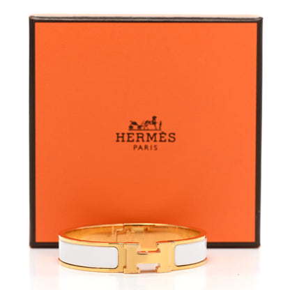 Hermes Enamel Narrow Clic Clac H Bracelet PM White 5 of 5