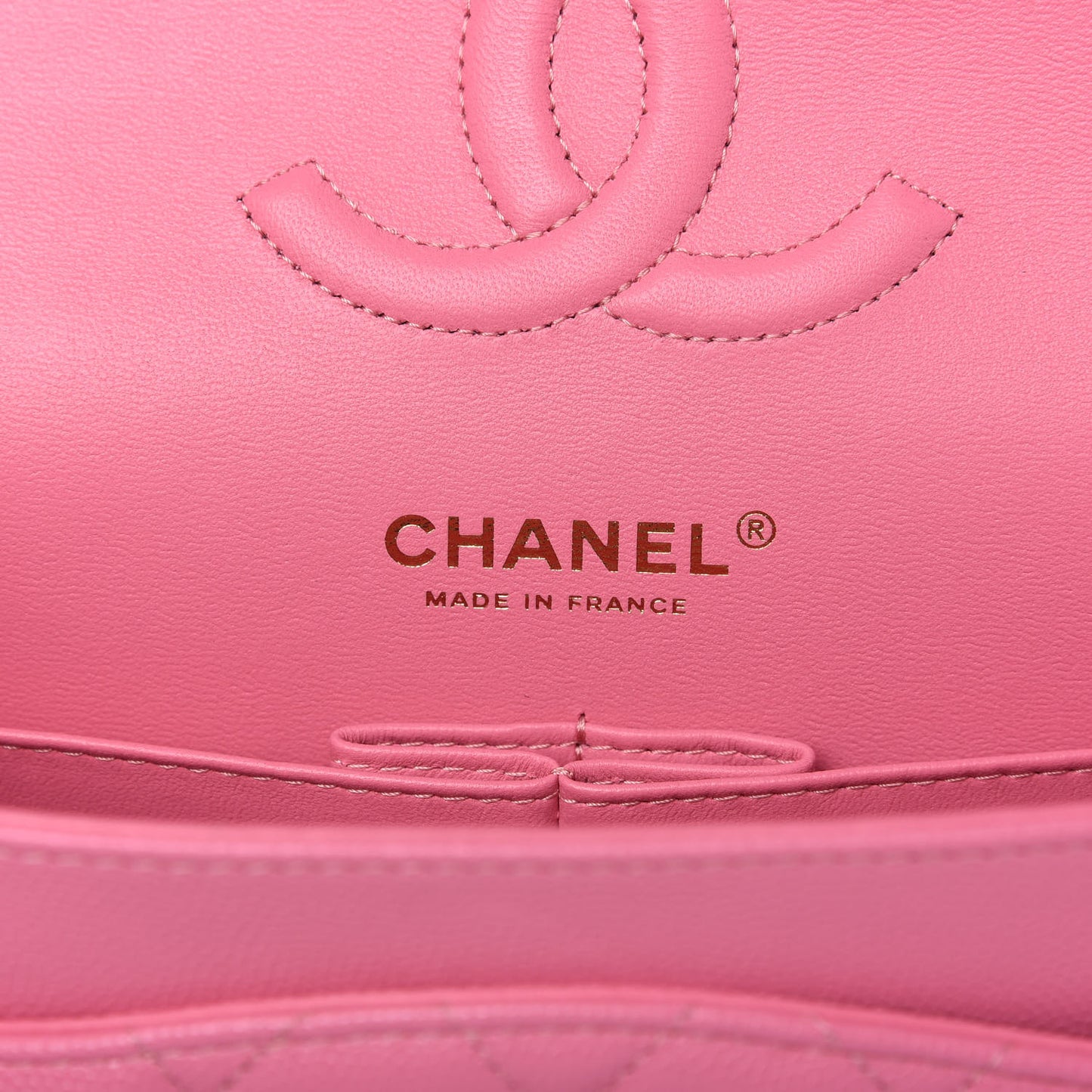 Caviar Quilted Medium Double Flap Pink