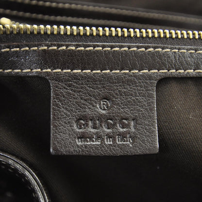Gucci Leather Britt Tote Dark Brown 8 of 8