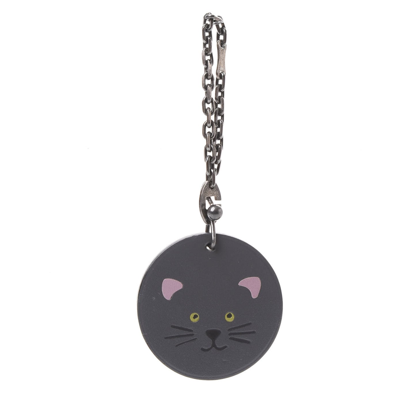 Veau Box Kitty Cat Key Chain Bag Charm