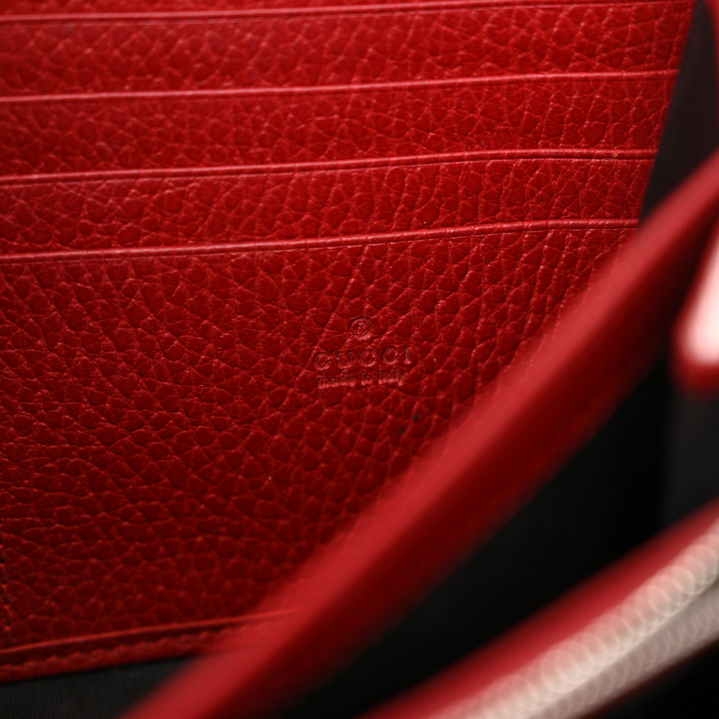 Calfskin Mini Dionysus Chain Wallet Hibiscus Red