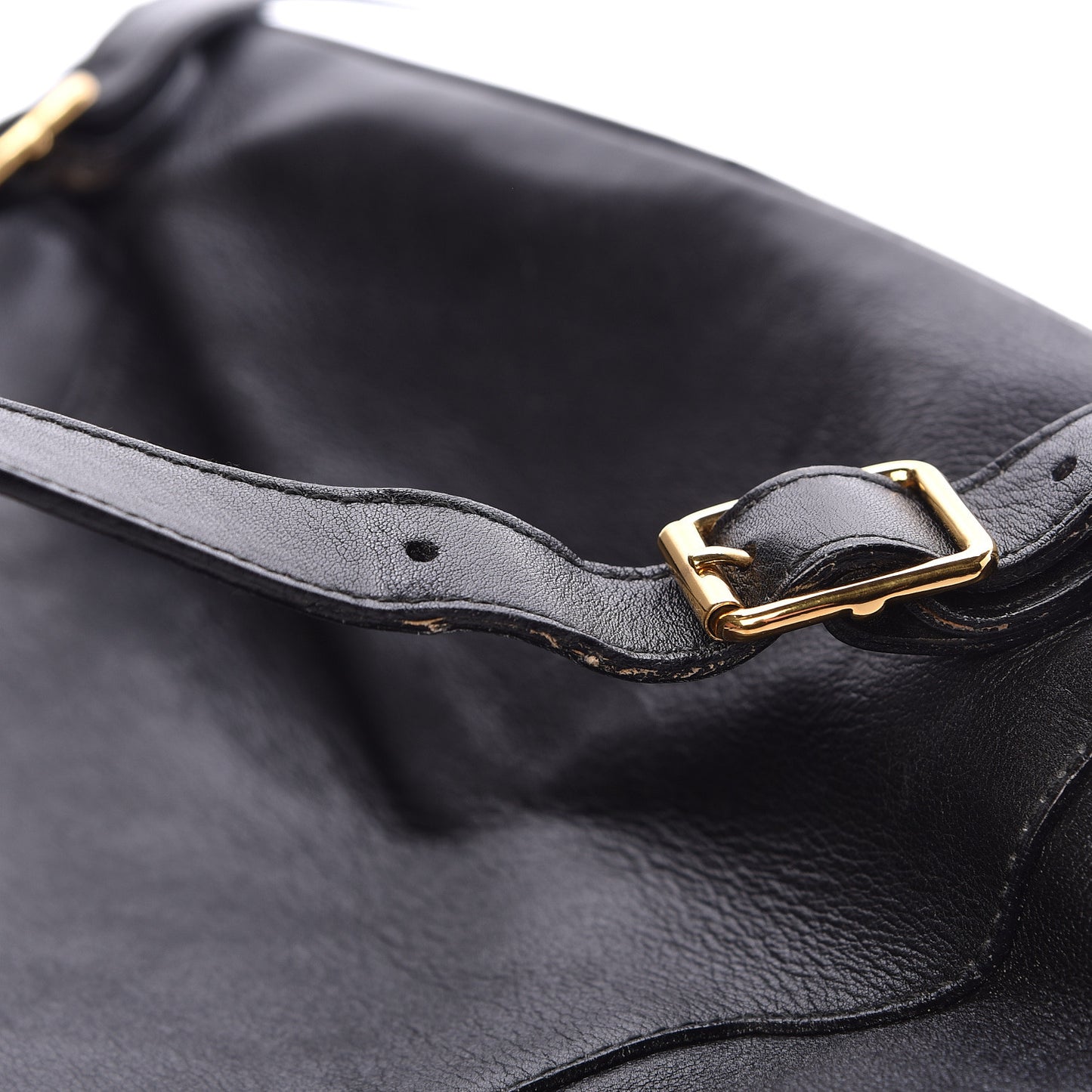 Calfskin Bamboo Backpack Black