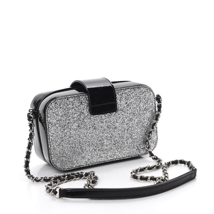 Chanel Glitter Patent Evening On The Moon Camera Case Silver 3 of 11