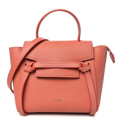 Celine Grained Calfskin Pico Belt Bag Lychee 1 of 14