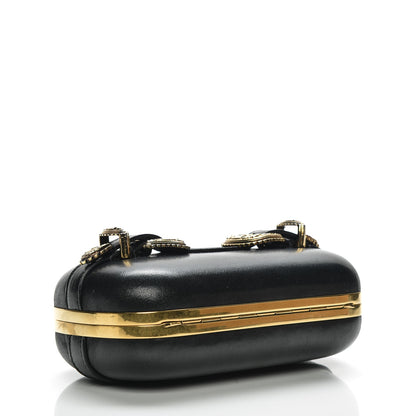 Alexander McQueen Nappa Buckle Skull Box Clutch Black 4 of 8