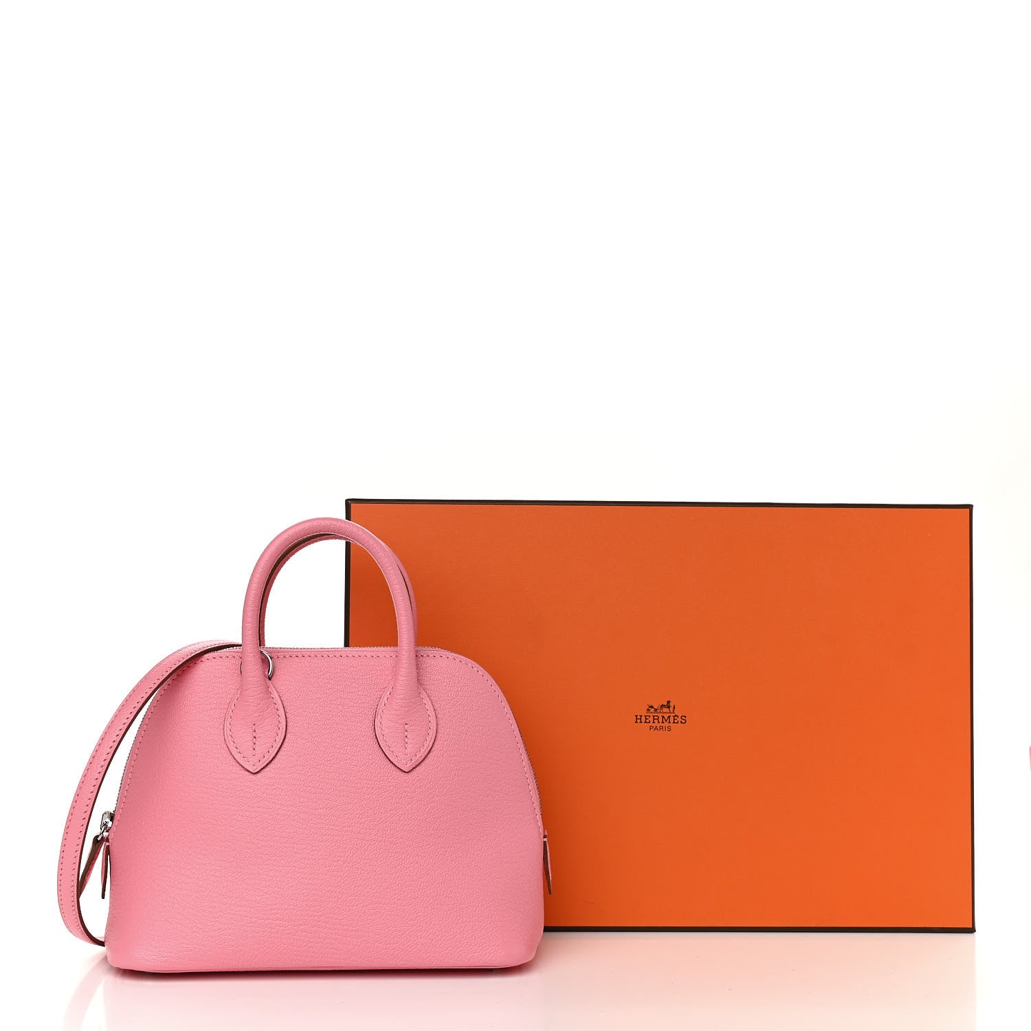 Hermes Chevre Mysore Mini 1923 Bolide Rose Confetti 10 of 10