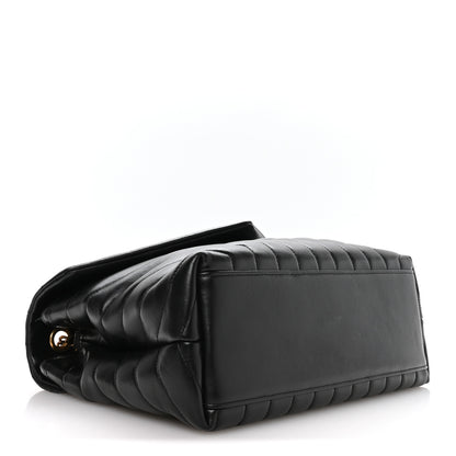Saint Laurent Calfskin Y Quilted Monogram Medium Loulou Chain Satchel Black 4 of 10