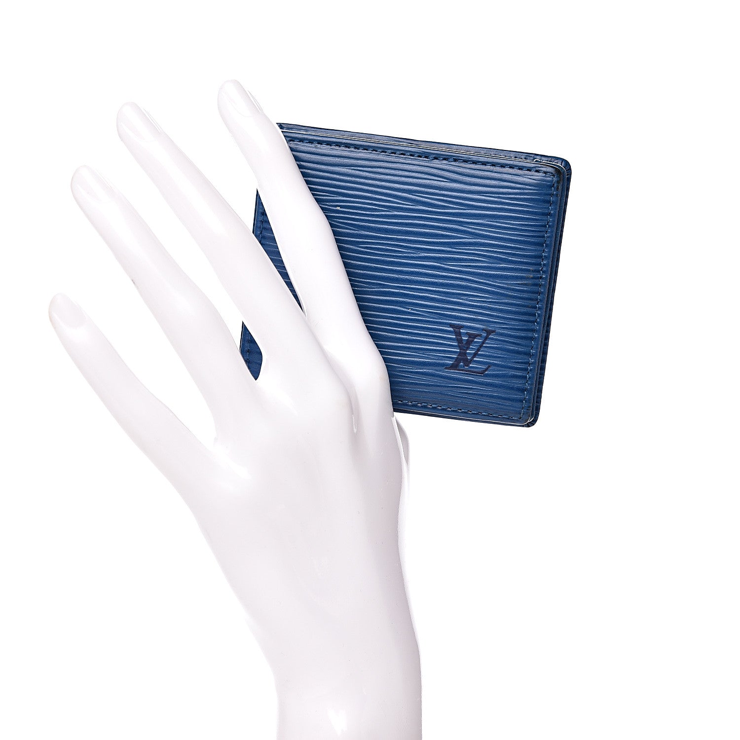 Louis Vuitton Epi Porte-Monnaie Boite Coin Purse Cyan 2 of 8