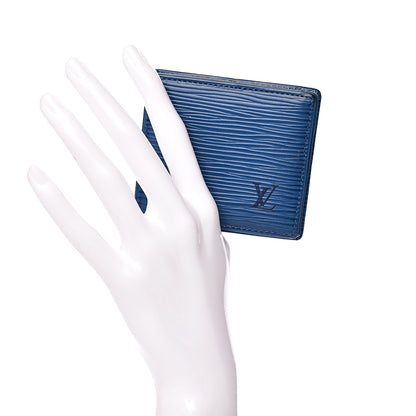 Louis Vuitton Epi Porte-Monnaie Boite Coin Purse Cyan 2 of 8