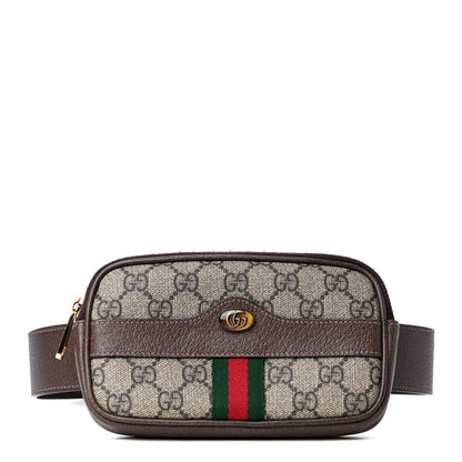 Gucci GG Supreme Monogram Web Ophidia Belted iPhone Case Dark Brown 1 of 4