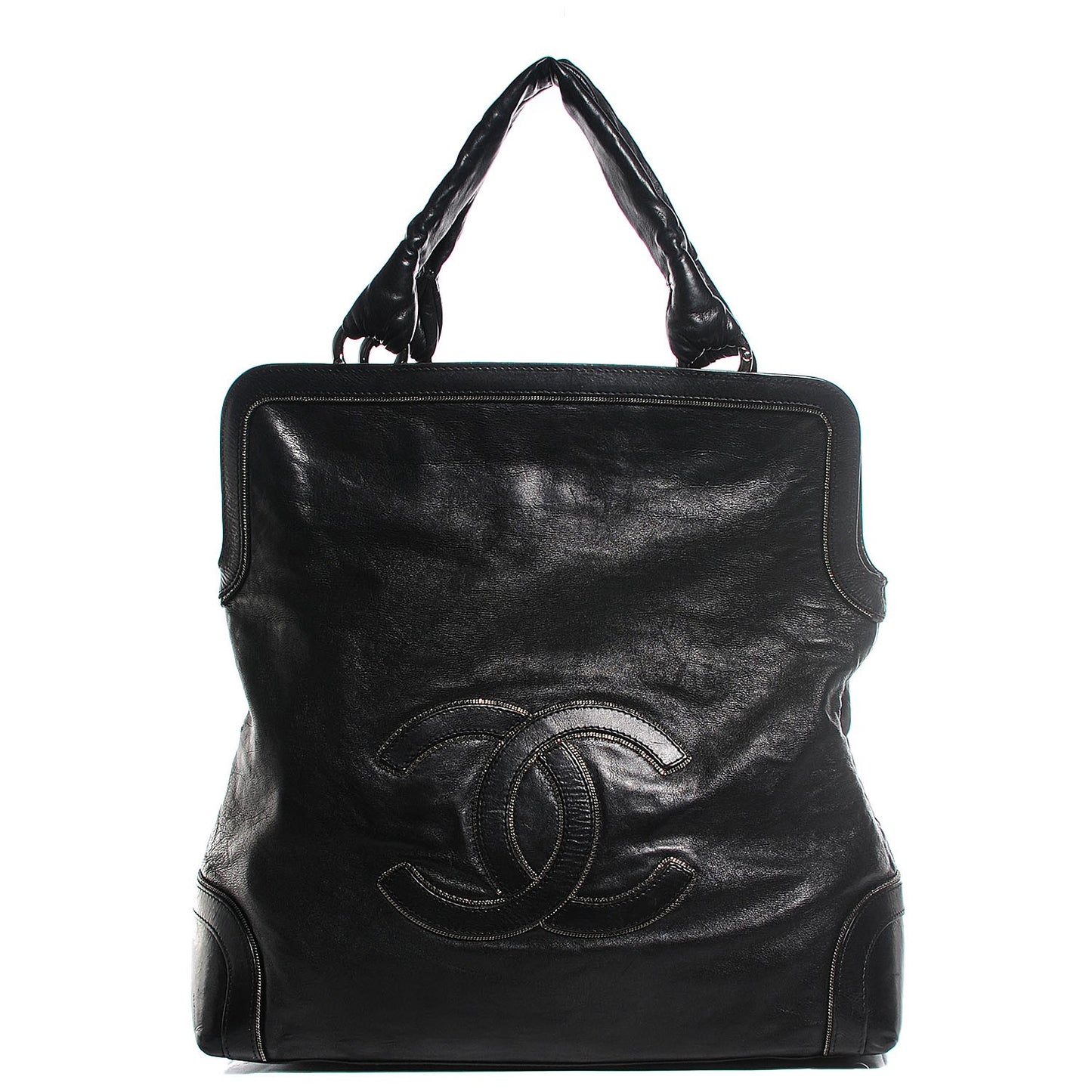 Calfskin Soho CC Shopper Tote Black