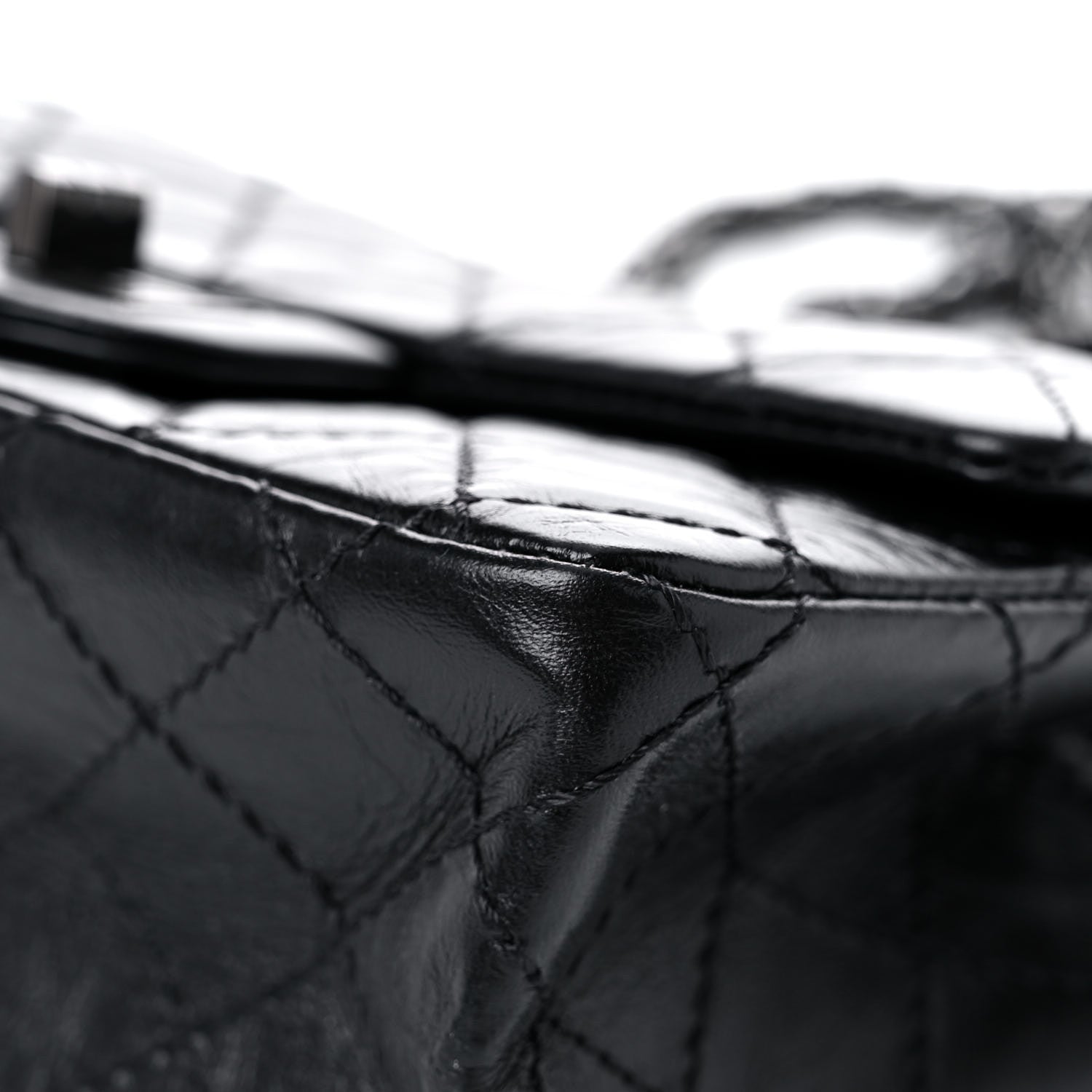 Chanel Aged Calfskin Quilted 2.55 Reissue Mini Flap So Black 9 of 13