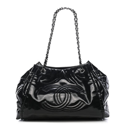 Chanel Vinyl Lipstick Ligne Accordion Tote Black 1 of 9