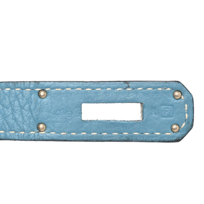 Hermes Taurillon Clemence Birkin 35 Blue Jean 7 of 14