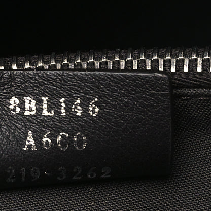 Fendi Vitello Dolce Bi-Color FF 1974 Embossed Medium By The Way Boston Bag Maya Black 8 of 11