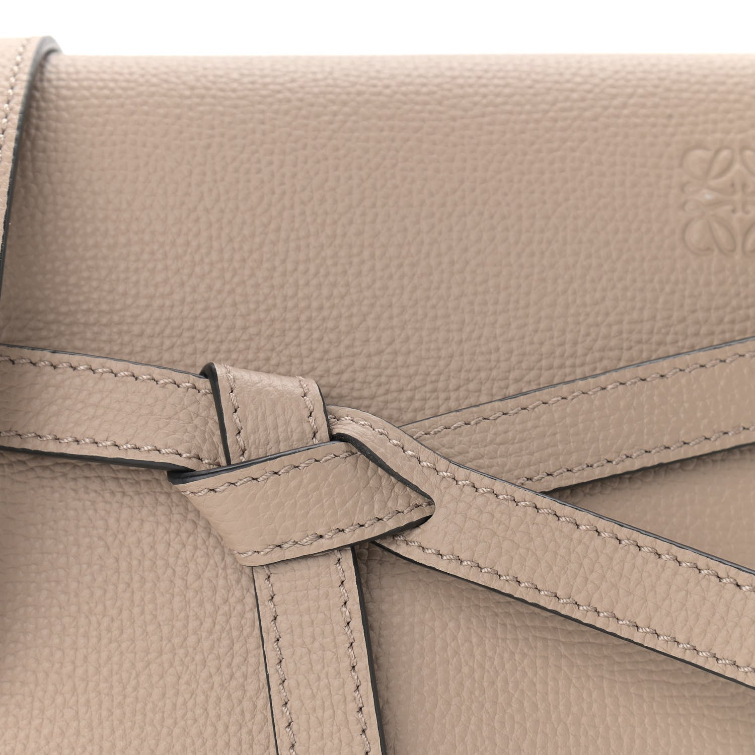 Loewe Pebble Grain Calfskin Mini Gate Dual Bag Light Oat 8 of 12