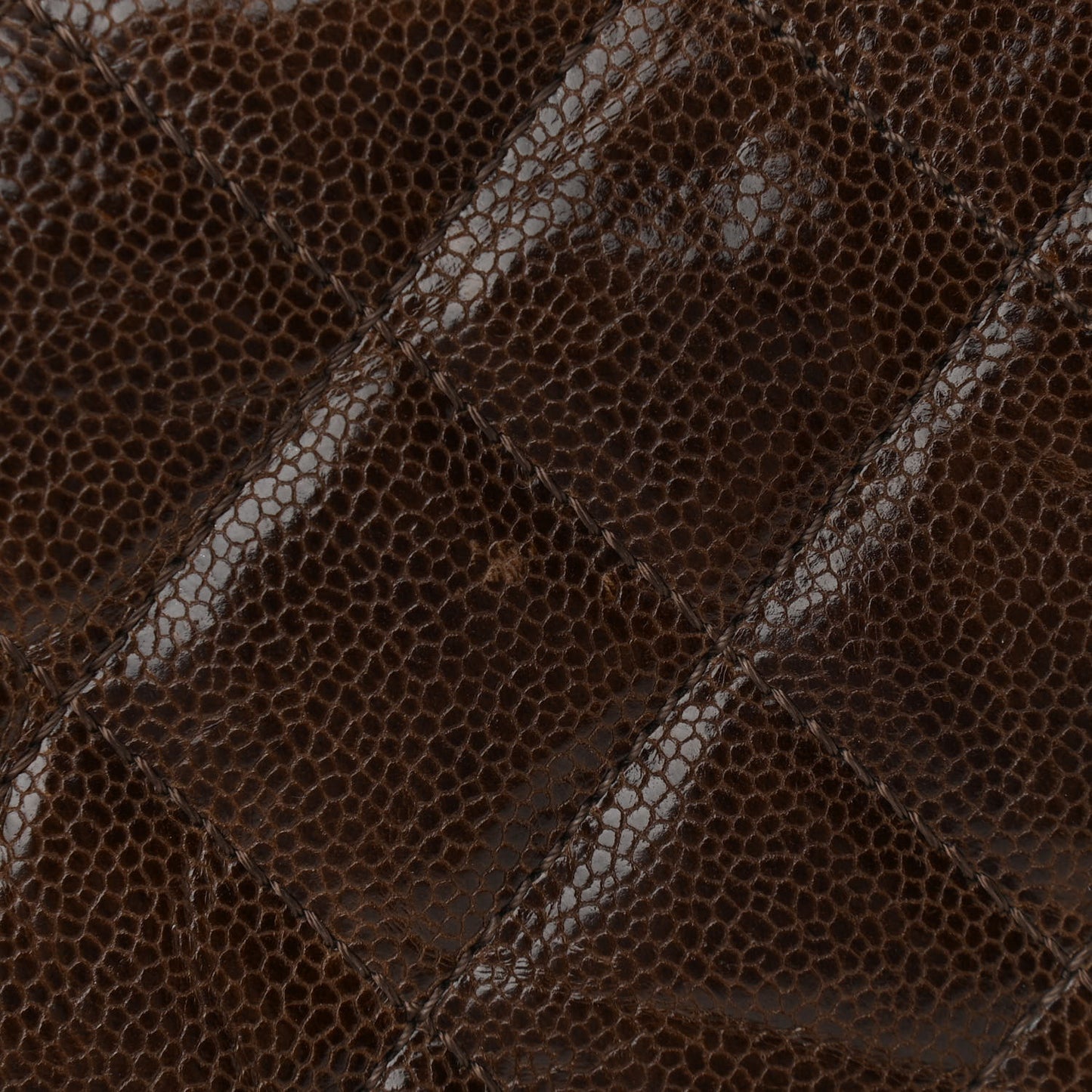 Crumpled Grained Calfskin Medium CC Crave Flap Brown