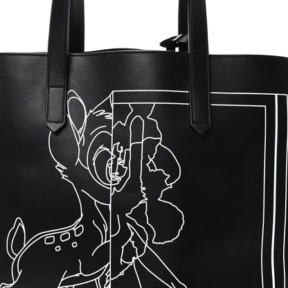 Givenchy Calfskin Bambi Print Medium Stargate Shopper Tote Black 8 of 10