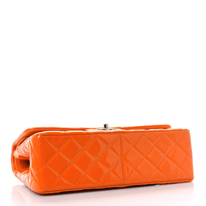 Chanel Patent Quilted Jumbo Double Flap Orange 4 of 10