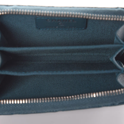 Chanel Caviar Quilted Zip Coin Purse Dark Turquoise 5 of 8