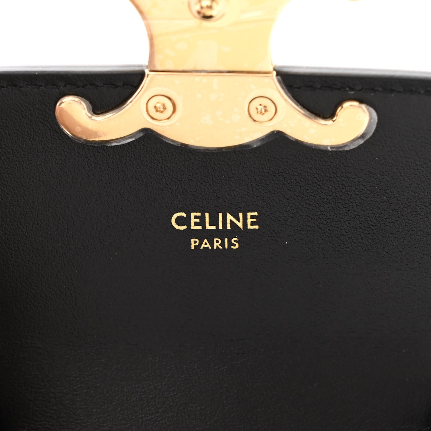 Shiny Calfskin Mini Triomphe Black