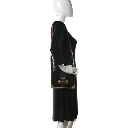 Prada Velvet City Calfskin Cahier Bag Ribes Black 3 of 9