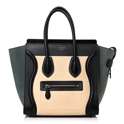 Celine Smooth Drummed Calfskin Micro Tri-Color Luggage Teal 1 of 20