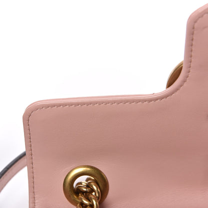 Gucci Calfskin Matelasse Mini GG Marmont Shoulder Bag Perfect Pink 13 of 14