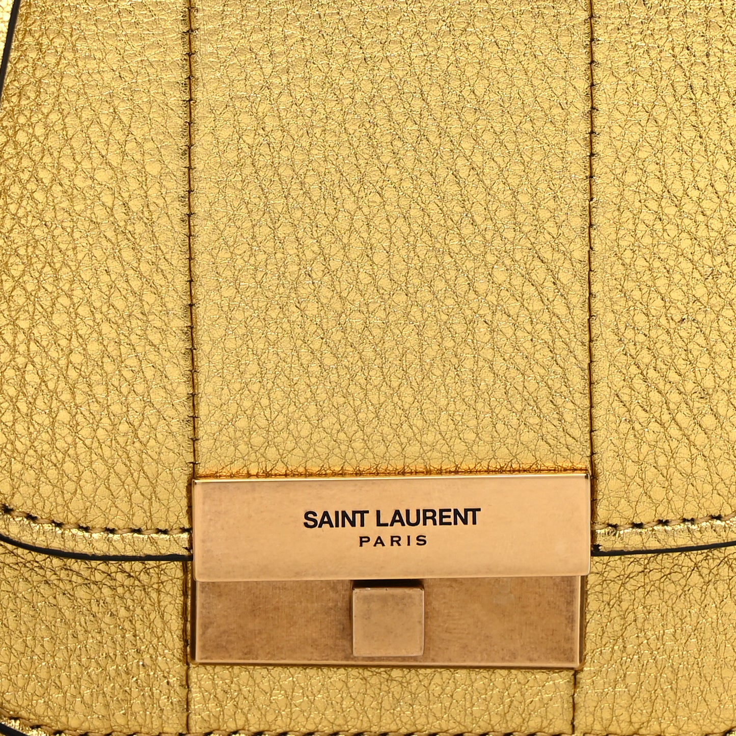 Metallic Grained Calfskin Mini Betty Satchel Gold