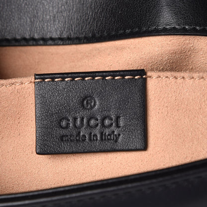 Gucci Calfskin Matelasse Mini GG Marmont Shoulder Bag Black 6 of 7