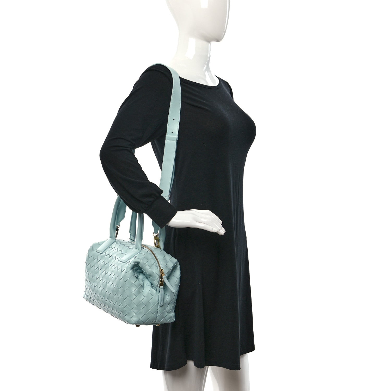 Bottega Veneta Nappa Intrecciato Bauletto Teal Washed 2 of 8