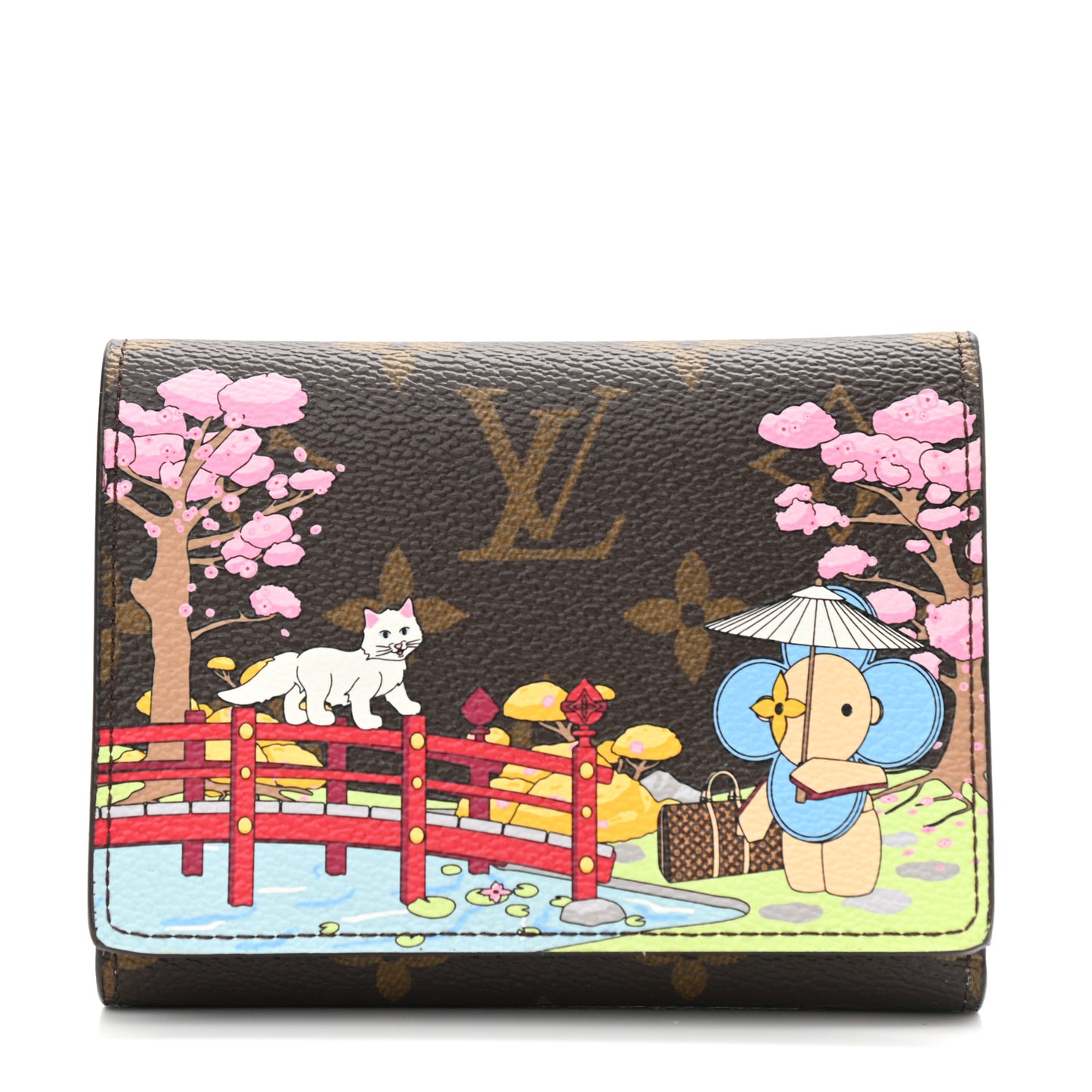 Monogram 2021 Christmas Animation Japanese Garden Victorine Wallet Wisteria Pink