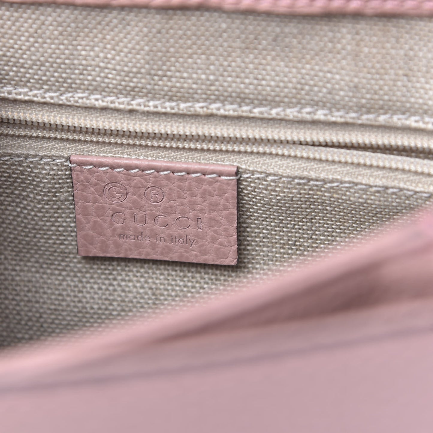 Dollar Calfskin Interlocking G Top Handle Shoulder Bag Soft Pink