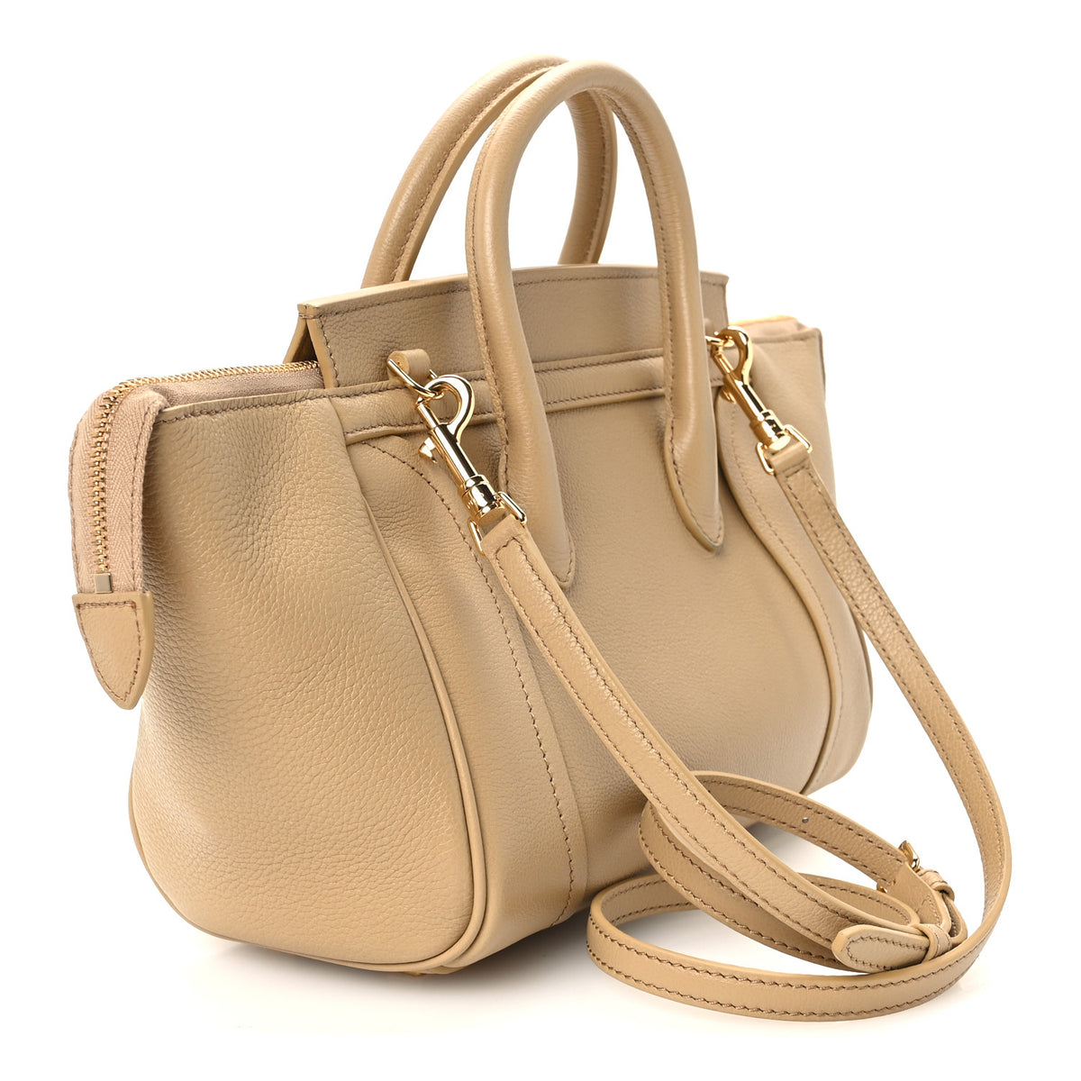 Celine Grained Calfskin Little New Luggage Sandcastle 3 of 10