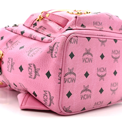 MCM Visetos Studded Small Stark M Backpack Pink 9 of 13