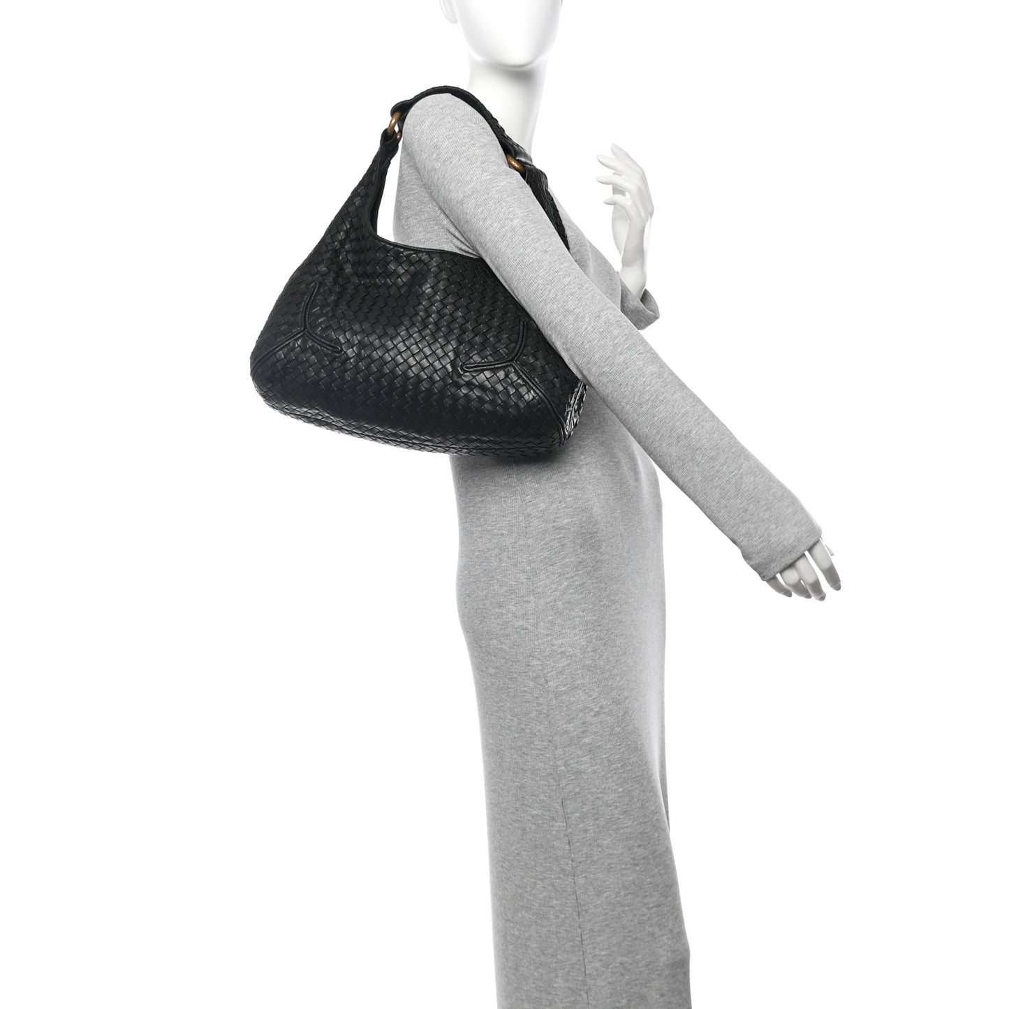 Nappa Intrecciato New Ball Hobo Black
