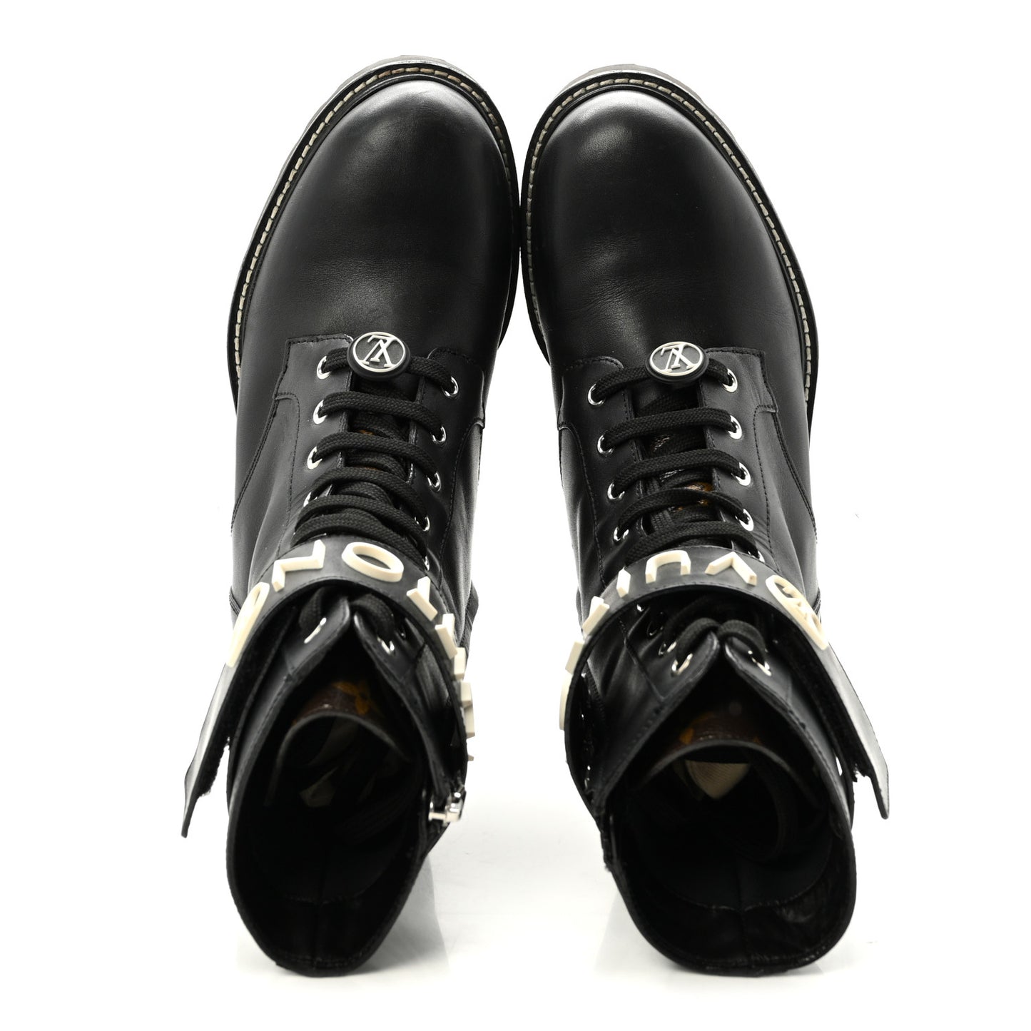 Calfskin Territory Flat Ranger Boots 38 Black
