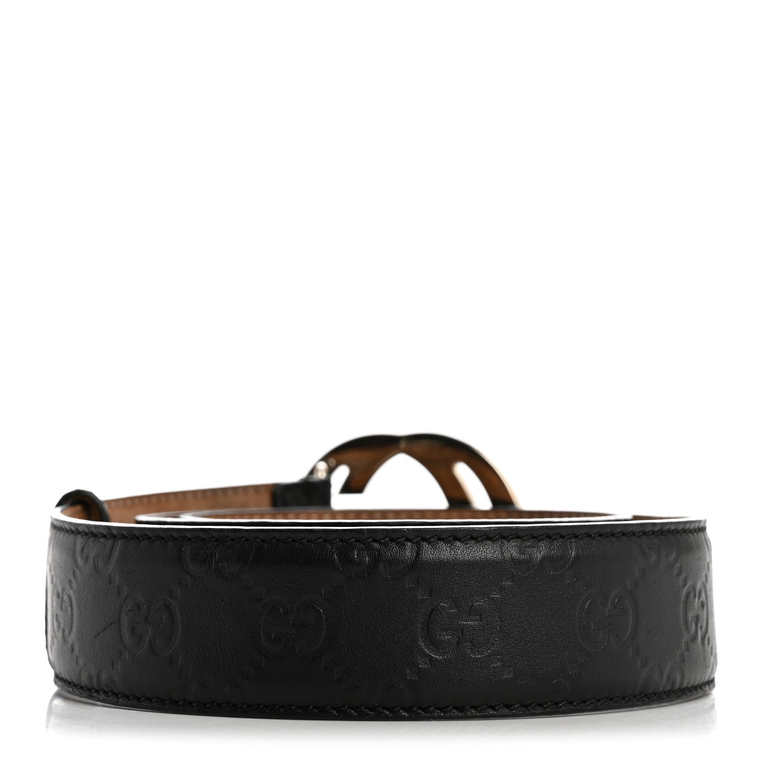 Gucci Guccissima Interlocking G Belt 85 34 Black 2 of 8